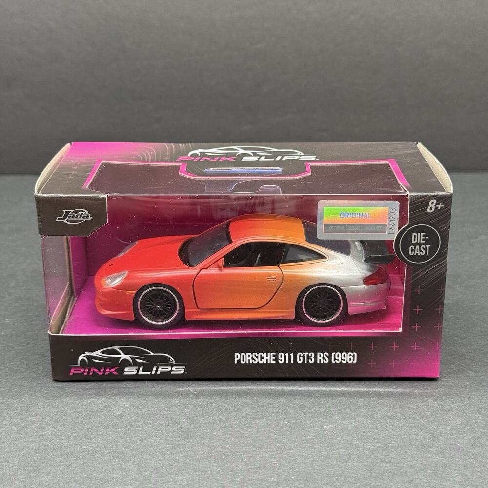 Jada 1/32 Pink Slips Porsche 911 GT3 RS Matte Orange Silver Metallic-34663